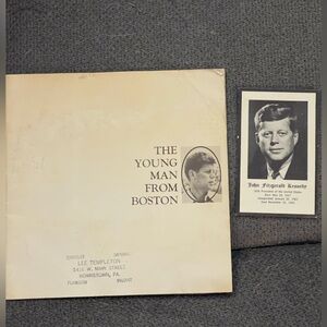 Vintage John F. Kennedy Picture Book & JFK Funeral Catholic Mass Prayer Card